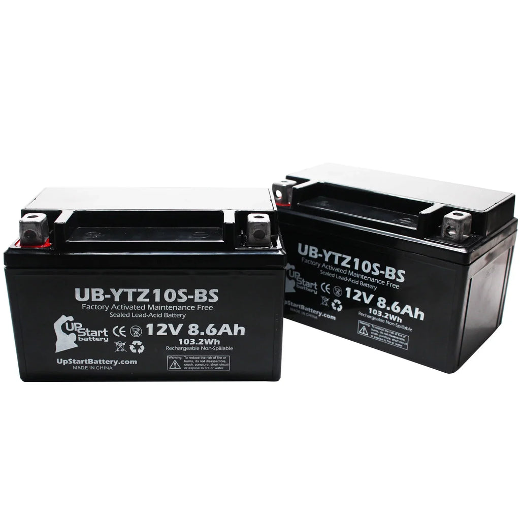 Battery UpStart Factory 1000CC Battery Free, UB-YTZ10S-BS Yamaha - Replacement 12V, Motorcycle 8.6Ah, Maintenance 2-Pack YZF-R1 Activated, 2011