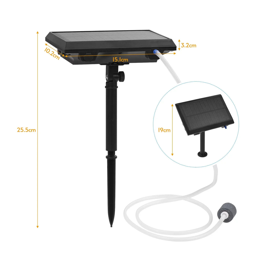 Bubble for Oxygenator Stone Fishing Aerator 1.5W Oxygen Rechargeable Pipe oxygen Water Tank Circulation Aquarium moobody Pump & Pump Solar Fish 5.5V with oxygen Pools Ponds Fish Tranportation Pond Small