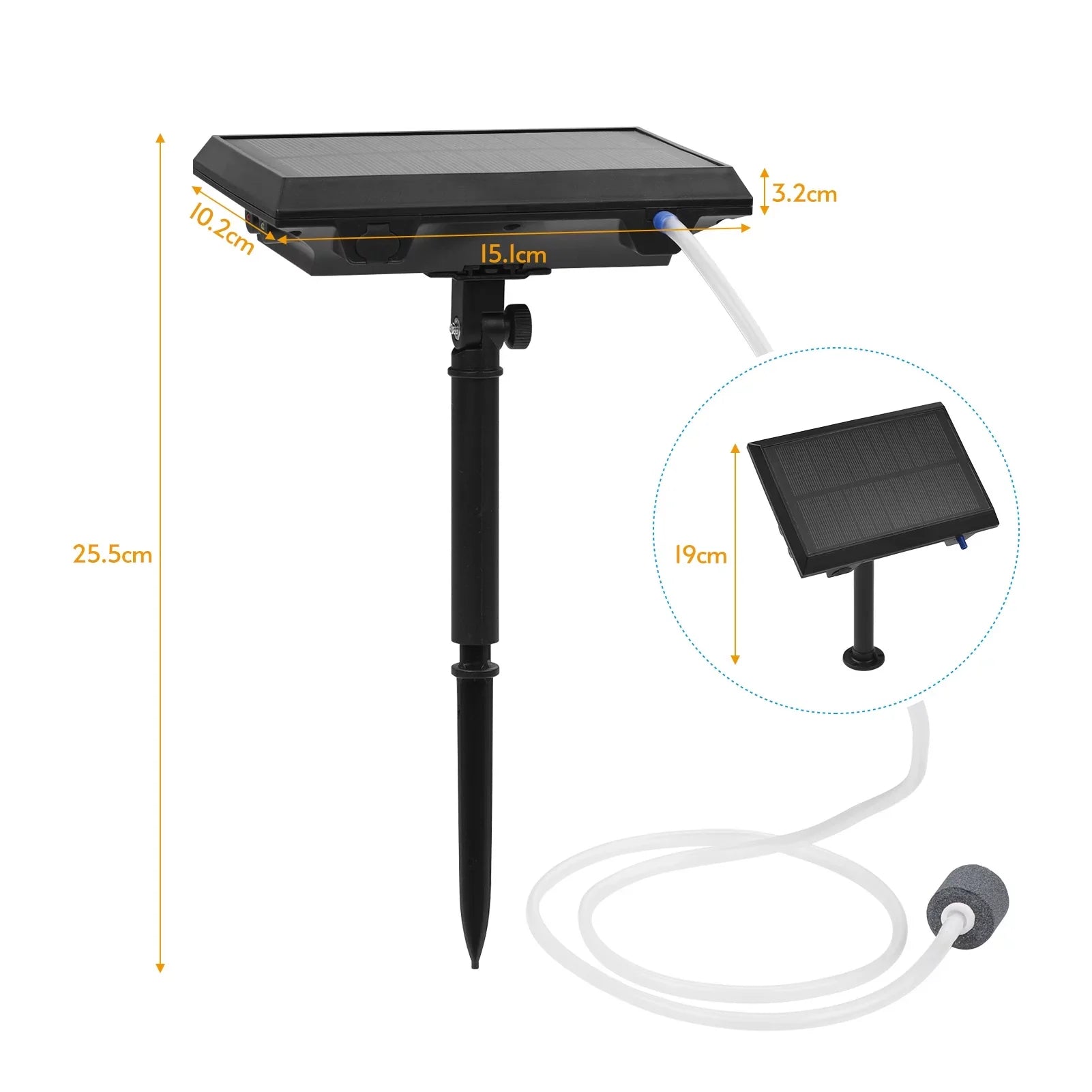Bubble for Oxygenator Stone Fishing Aerator 1.5W Oxygen Rechargeable Pipe oxygen Water Tank Circulation Aquarium moobody Pump & Pump Solar Fish 5.5V with oxygen Pools Ponds Fish Tranportation Pond Small