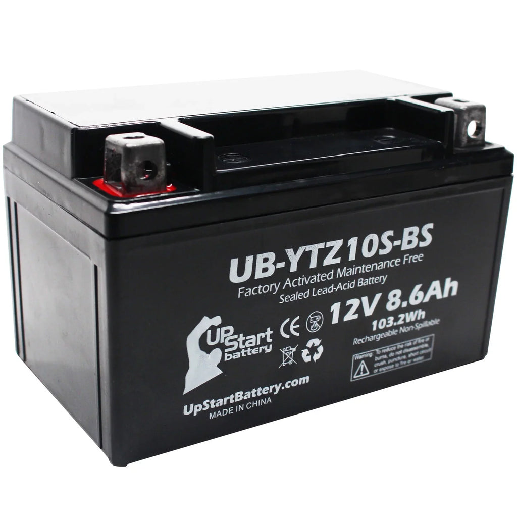 Battery UpStart Factory 1000CC Battery Free, UB-YTZ10S-BS Yamaha - Replacement 12V, Motorcycle 8.6Ah, Maintenance 2-Pack YZF-R1 Activated, 2011