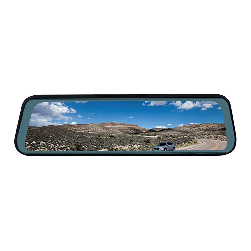 Full-Screen Options, LCD Mounting - Monitor Vision BOYO Black, Dual VTM96M, with VTM96M Rearview Mirror 9.6-In.