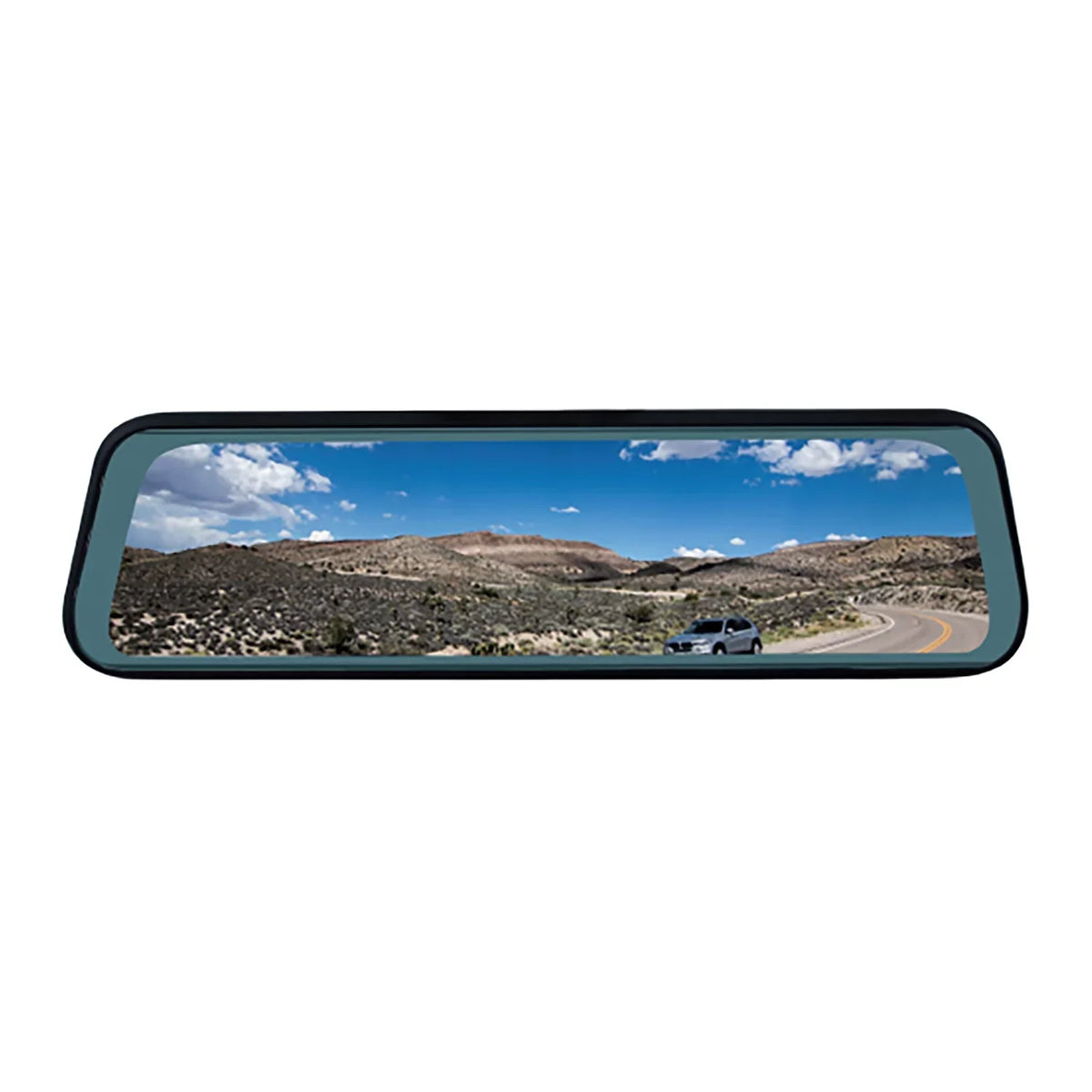 Full-Screen Options, LCD Mounting - Monitor Vision BOYO Black, Dual VTM96M, with VTM96M Rearview Mirror 9.6-In.
