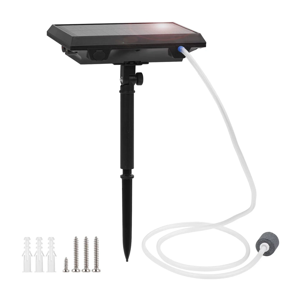 Bubble for Oxygenator Stone Fishing Aerator 1.5W Oxygen Rechargeable Pipe oxygen Water Tank Circulation Aquarium moobody Pump & Pump Solar Fish 5.5V with oxygen Pools Ponds Fish Tranportation Pond Small