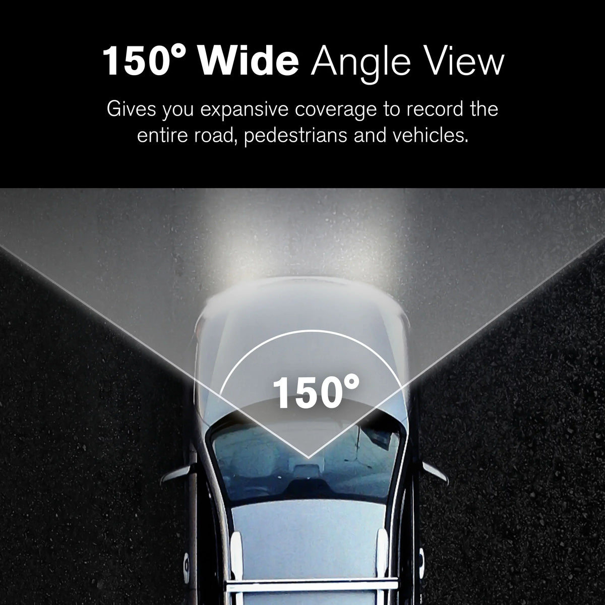Angle Range Lense, with 150 Pro Mode with G-Sensor Day/Night. 4K Park GPS Resolution High UHD for LCD Degree Dynamic Record Yada Wide Roadcam Screen, Technology App, and 3"
