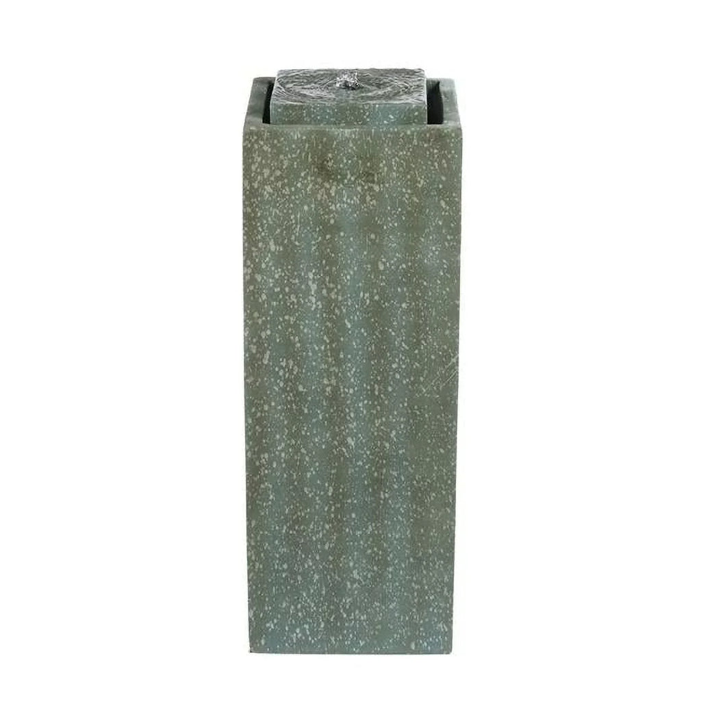 Lime Jeco Green With Poly-Resin in Fountain Contemporary Pillar Led Light