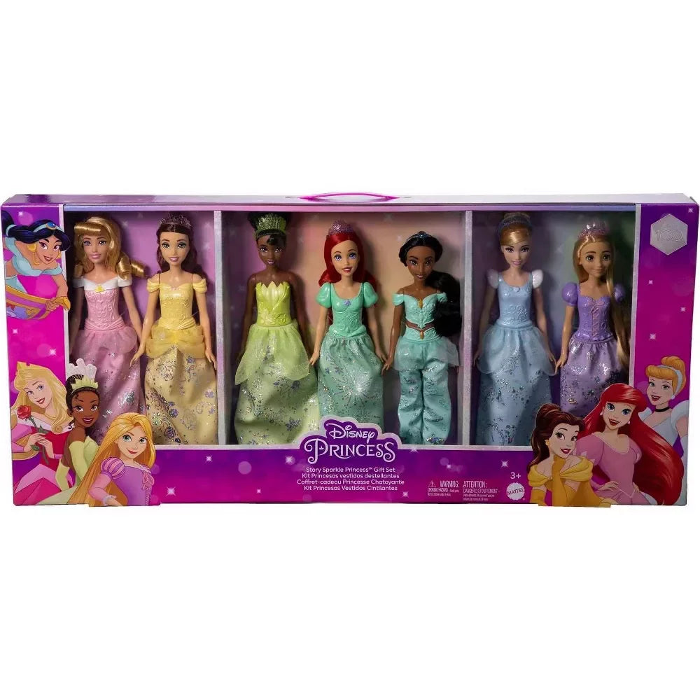 Sparkle Doll Story Disney Set Princess Gift 7-Pk Princess