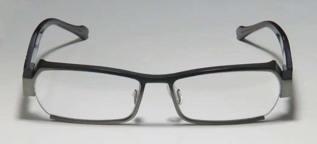 SAGE FULL-RIM FLEXIBLE SPECIAL DEMO HINGES LARY'S COMFORT NEW EYEGLASSES/SPECTACLES MENS FRAME DESIGNER HARRY TRANSPARENT LEGACY GRAY LENSES 55-16-0 / ULTIMATE