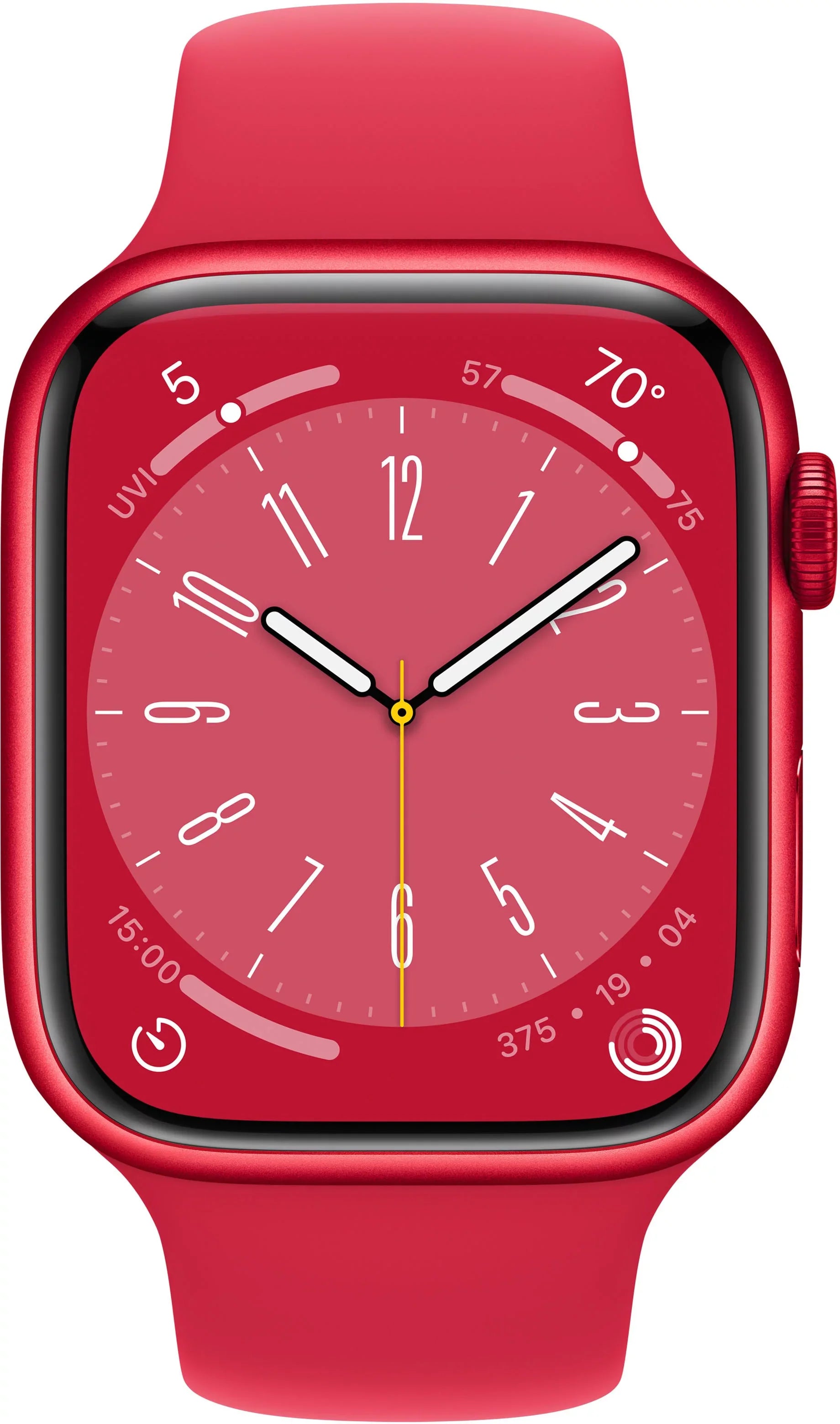 Gen 8 (PRODUCT)RED (Refurbished) Sport 8 Watch Restored 45mm (PRODUCT)RED Apple Band Series - MNUU3LL/A Aluminum
