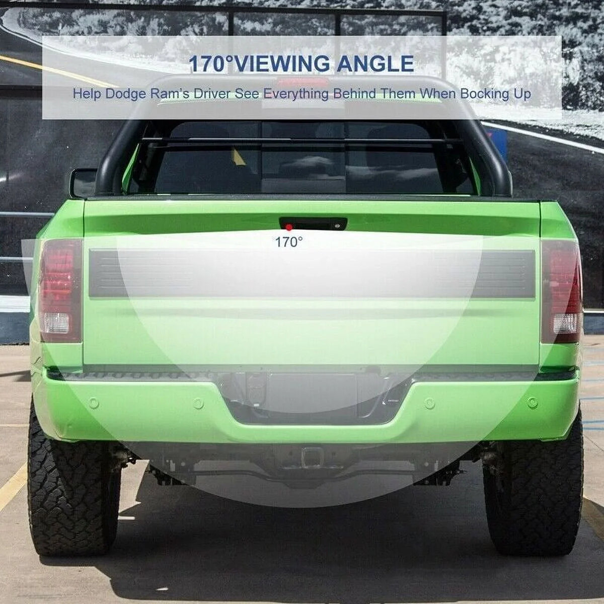 – (09-17) Handle with with Ram Tailgate Camera Dodge Enhance 3500 Backup & 2500 Compatible Safety 1500 (10-19)