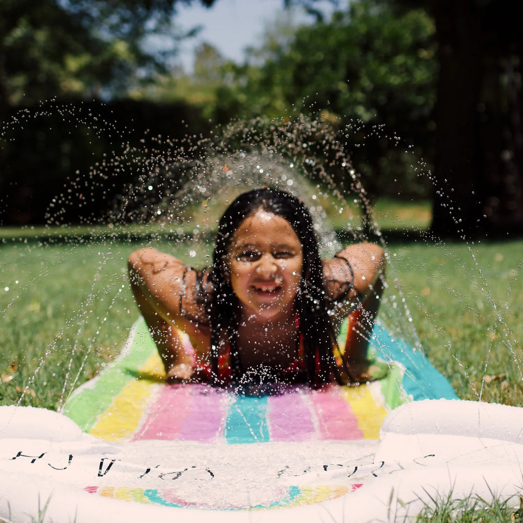 Rae Slide Durable Slide CocoNut Ride Splash Water Float, & Mat, Foot -16 Age Splish Sliding Dunn: 5+ Rainbow Sprinkler,