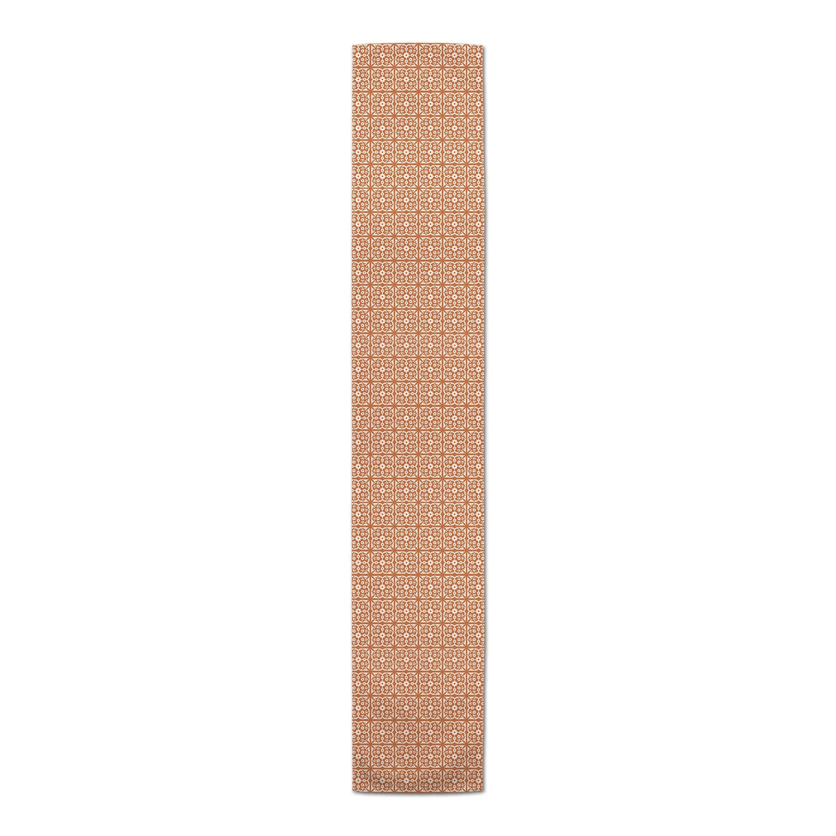 Runner Pattern Tile Table Twill 16x90 Orange Products Poly Creative