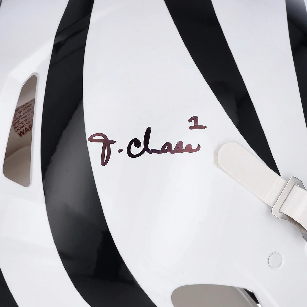 Ja'Marr Bengals Alternate Authentic 2022 Cincinnati Chase Field Riddell Speed Helmet On Autographed