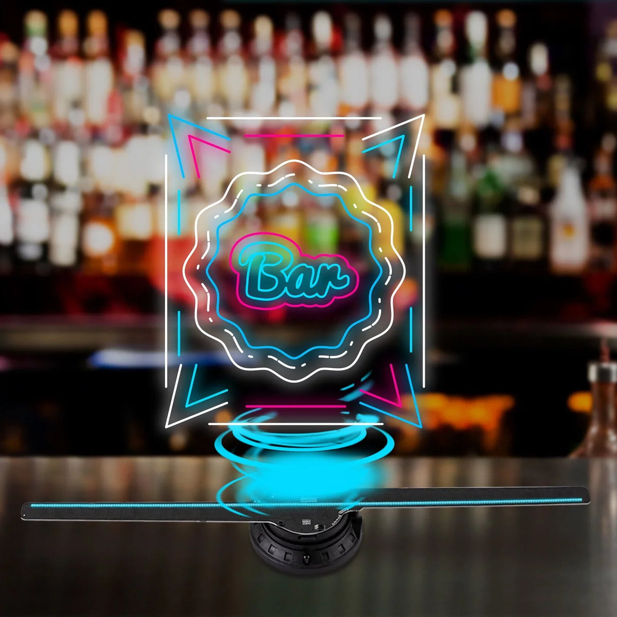 Projector Cafe Bar Effect Hologram Fan Decor 3D Club MIDUO