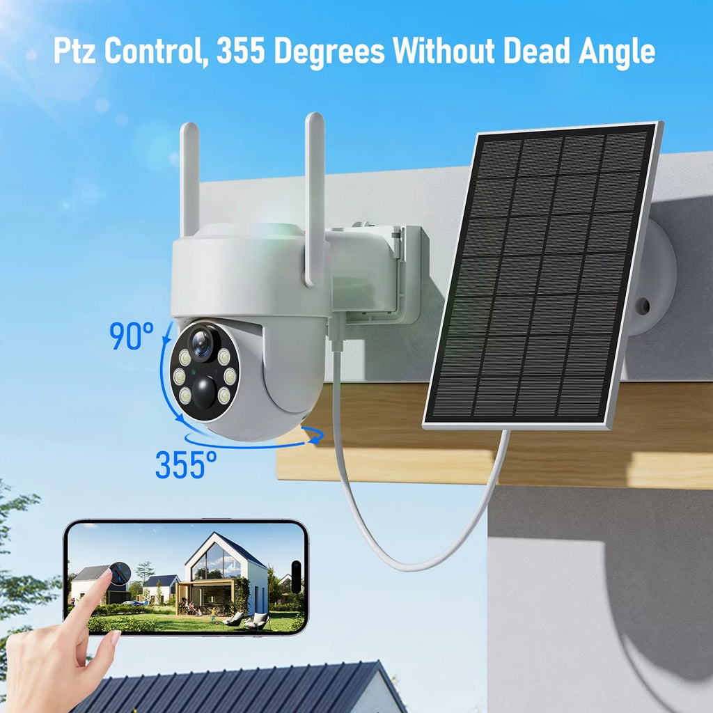 Toguard Camera SC21 Camera PTZ Solar Wireless 2K/4MP Dome Security Outdoor WiFi