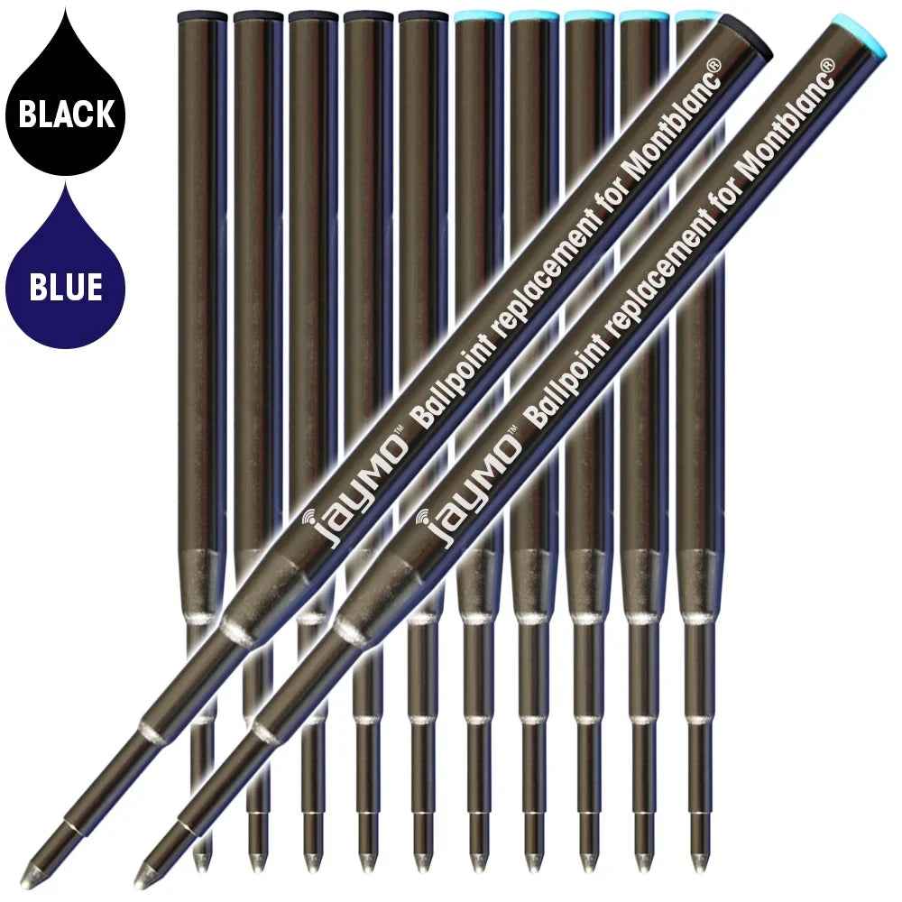 Pen - Montblanc 3.875 in Blue 6 Ballpoint Black - 6 Replacement for / - Long + Measures 128211/128214 Refill mm Jaymo 98