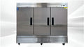 Cu. Commercial ft. Three Stainless Door Upright Refrigerator in. in Steel 83 64.8 Reach-In