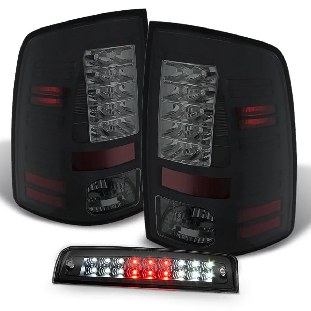 RH Tail Left Dodge AKKON LED Replacement For Set LED Brake Lights Light - Black Right + Ram 2009-2018 LH 3rd +
