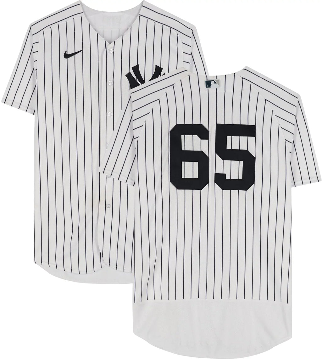 Player-Worn Jersey #65 Boston September New Pinstripe Nestor Yankees York vs. White 25, Red Sox Cortes on 2022
