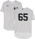 Player-Worn Jersey #65 Boston September New Pinstripe Nestor Yankees York vs. White 25, Red Sox Cortes on 2022