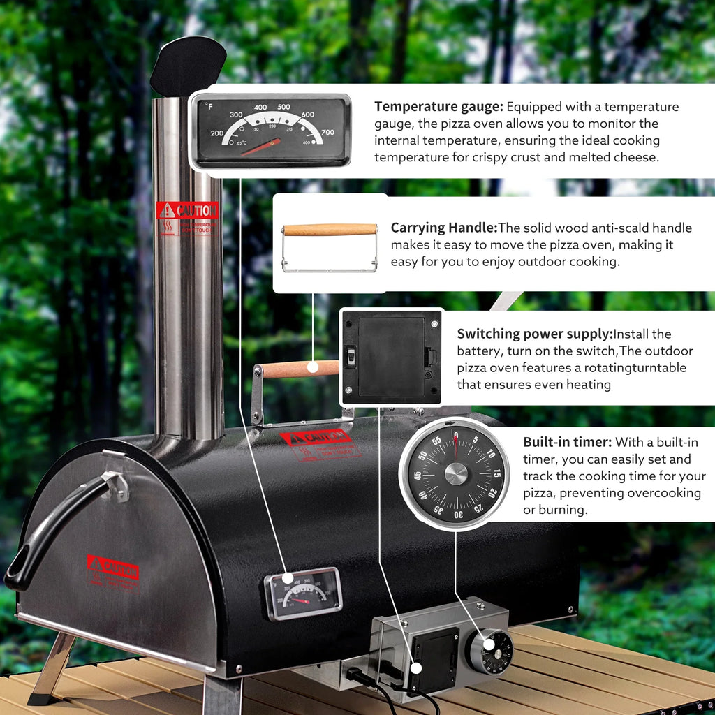'- versatile Elevate our - your Rotating cooking pizza with outdoor Pizza Thermometer oven! Oven with and 43.0 Outdoor Turntable Built-in