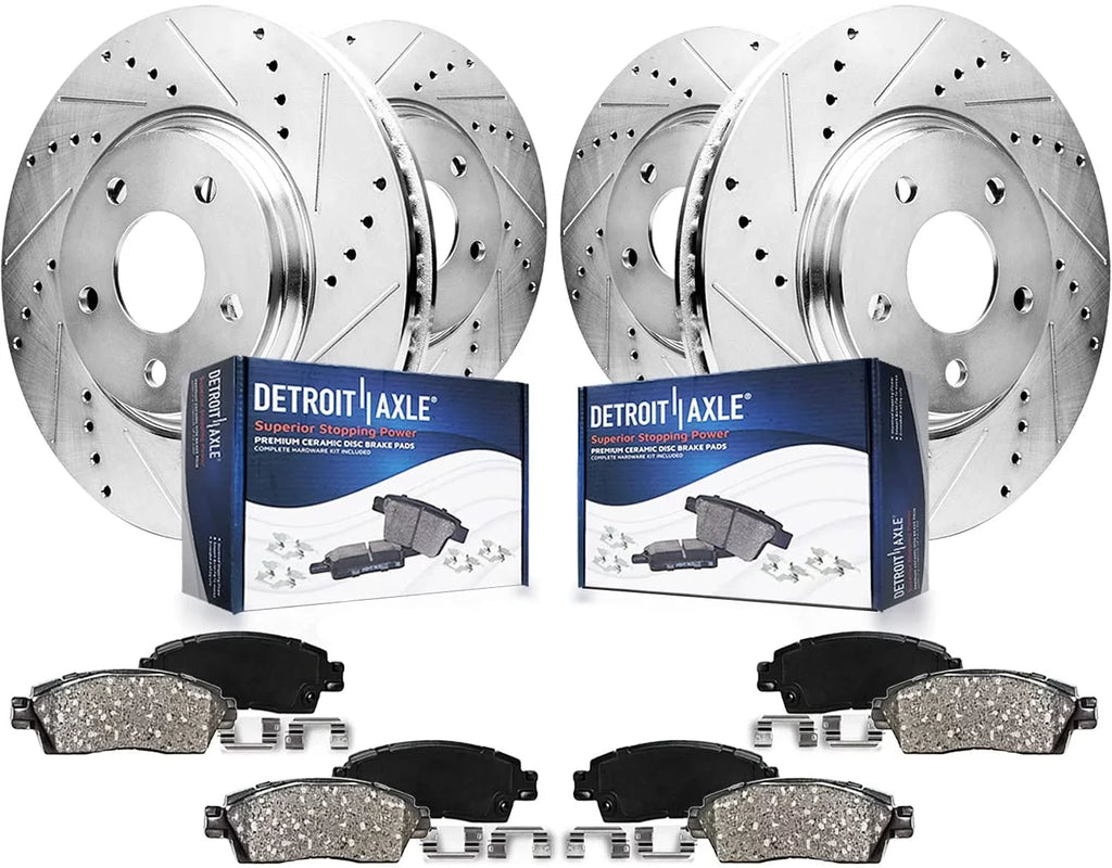 2017 2019 2009-2014 Kit 2016 Ceramic Slotted 12.56" 2018 Rear Front 09-14 16-19 for Rotors Front Brakes Nissan 12.12" - Axle Brake Rear Drilled Rotors Pads Brake Maxima Detroit Replacement: