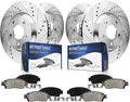 2017 2019 2009-2014 Kit 2016 Ceramic Slotted 12.56" 2018 Rear Front 09-14 16-19 for Rotors Front Brakes Nissan 12.12" - Axle Brake Rear Drilled Rotors Pads Brake Maxima Detroit Replacement: