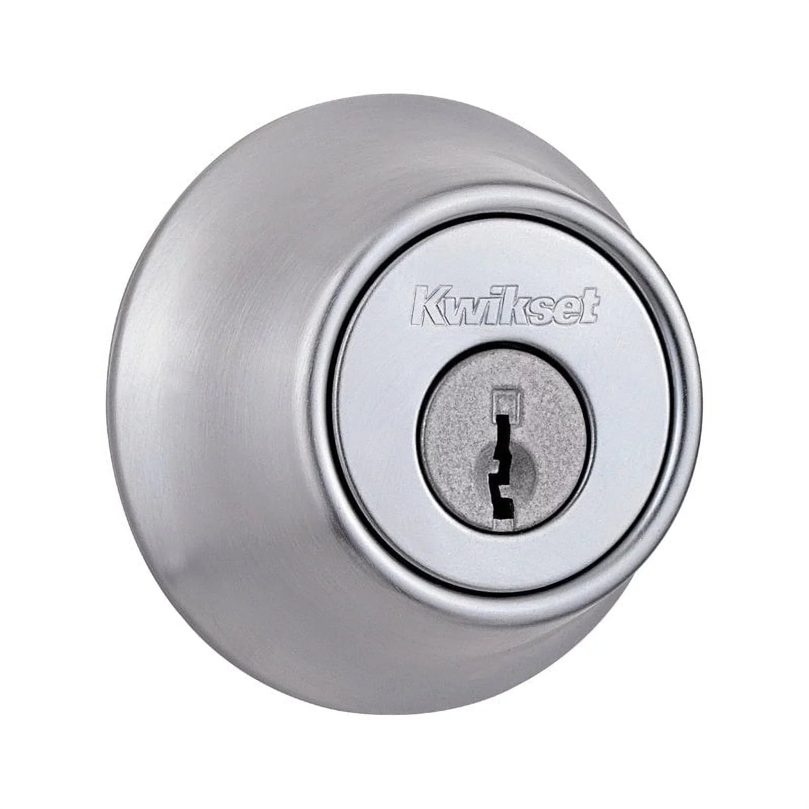 96600-667 Satin Home Deadbolt, Single Chrome, Mobile Kwikset Each Cylinder