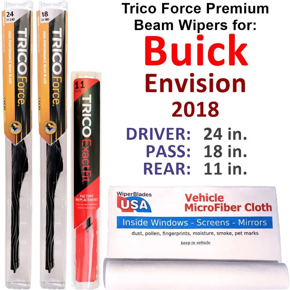 2018 Envision 3) Wipers Beam Performance (Set w/Rear Wiper of Buick