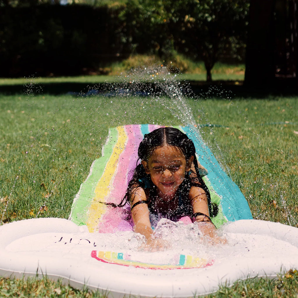 Rae Slide Durable Slide CocoNut Ride Splash Water Float, & Mat, Foot -16 Age Splish Sliding Dunn: 5+ Rainbow Sprinkler,