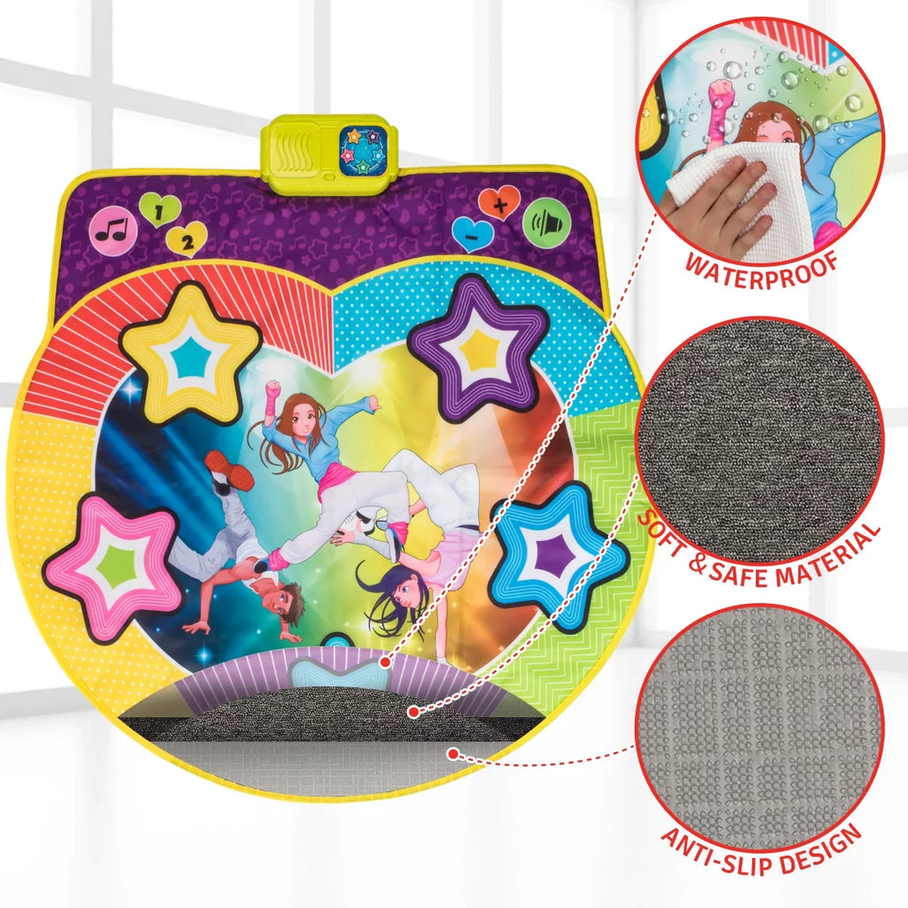 Kids 4 9 Ages 6 Gift for Toy 5 with for Dance Kids Game UNIH Ages 8 Mat 10, Music 4-8 3 Boys 7 Girls Dance