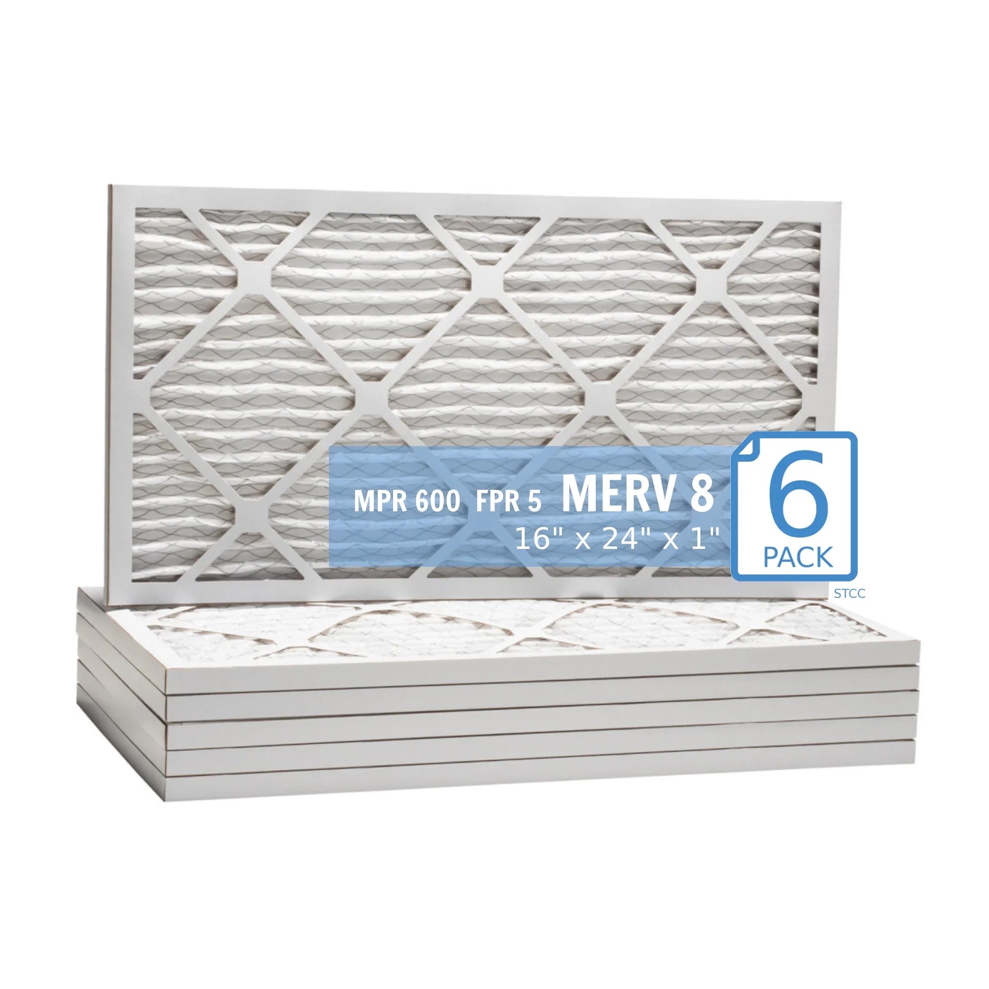 MERV Surface Extended (6 Pleated oxygen Filter, 40 Mechanical Pack) 8, oxygen Hi-E / 16x24x1, Guard Purolator