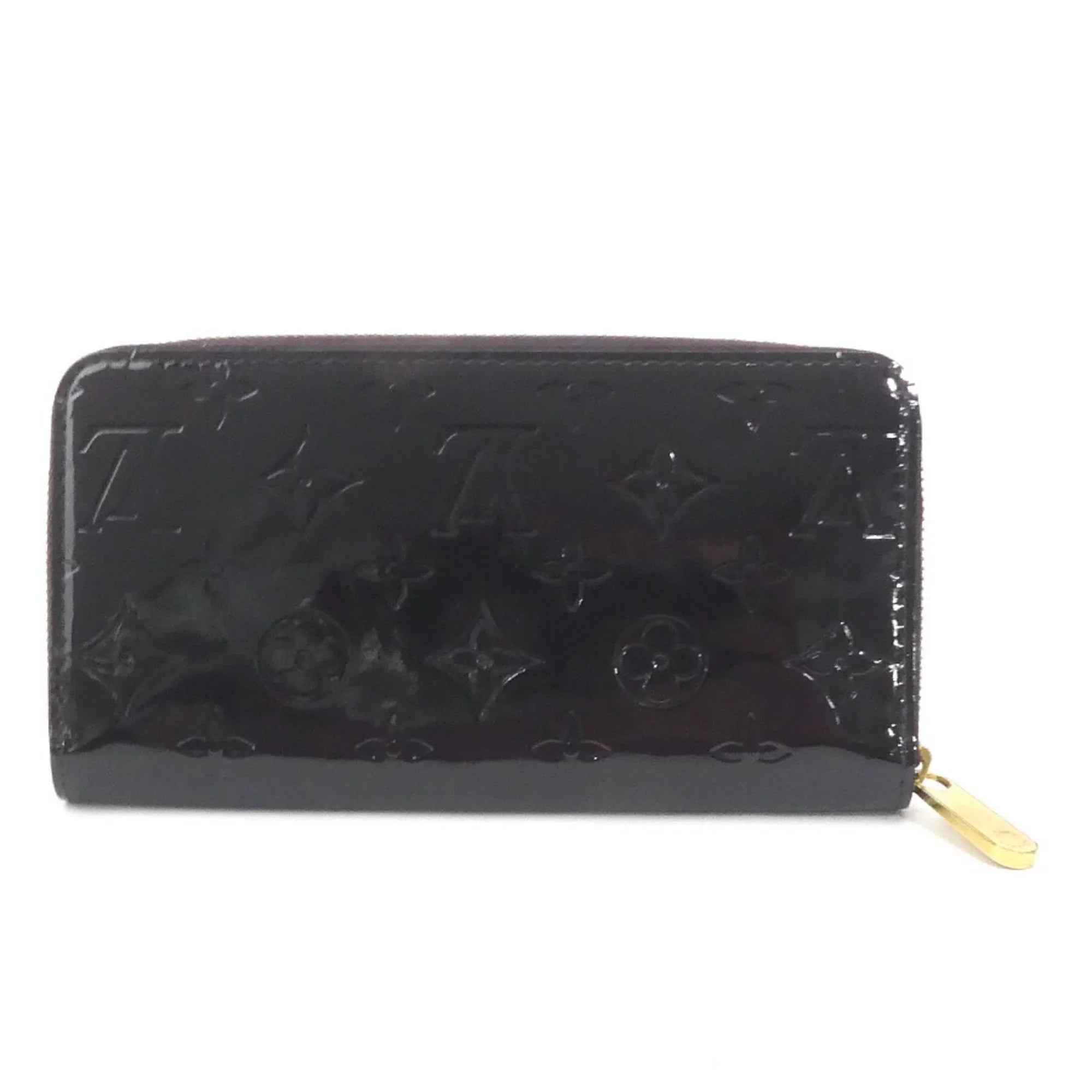 Louis Unisex Verni Vuitton Monogram Amaranto LOUIS VUITTON Zipper M93522 Round Long Pre-Owned (Good) Wallet Zippy