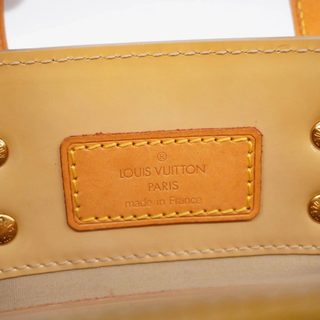 Women's Reed Pre-Owned Louis PM Beige Vernis (Good) Handbag Vuitton M91144