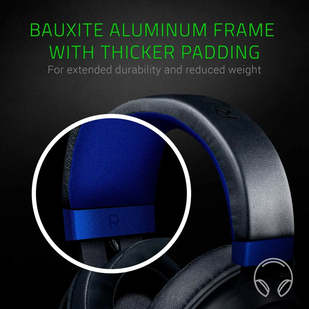 One, PS4, Jack Headset: Aluminum Audio Gaming Xbox PS5, Mobile, PC, X Lightweight Xbox Razer Series Frame, Kraken Switch, & Retractable used mm S, Noise Isolating 3.5 for Microphone,