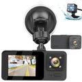 Loop G-Sensor, Vision, TSV Backup Cam, Recording Camera Night HD 3 1080P Channel Dash Monitor, Dash Black - Parking with