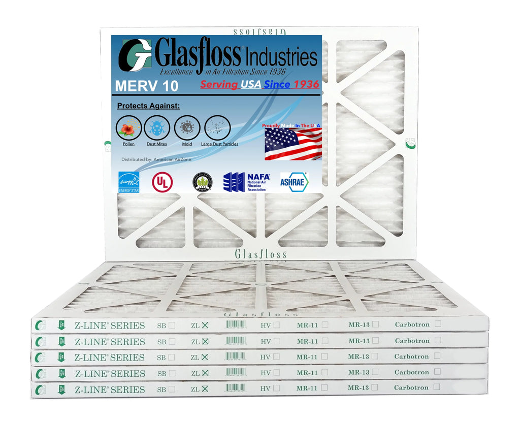 atmospheric 10 Furnace -Qty:6 in Glasfloss x MERV 17.5 inch) 18x25x1 Made 24.5x7/8 Filter Size: - (Actual - - USA