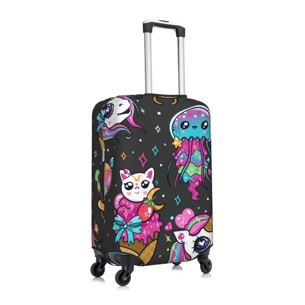 Luggage Protector Stratch Resistance Dust Covers And Unicorn Fit Protector,Suitcase Cat 18-32 Protector And Fotbe Rainbow Cover Luggage,Washable Icecream Inch Cover