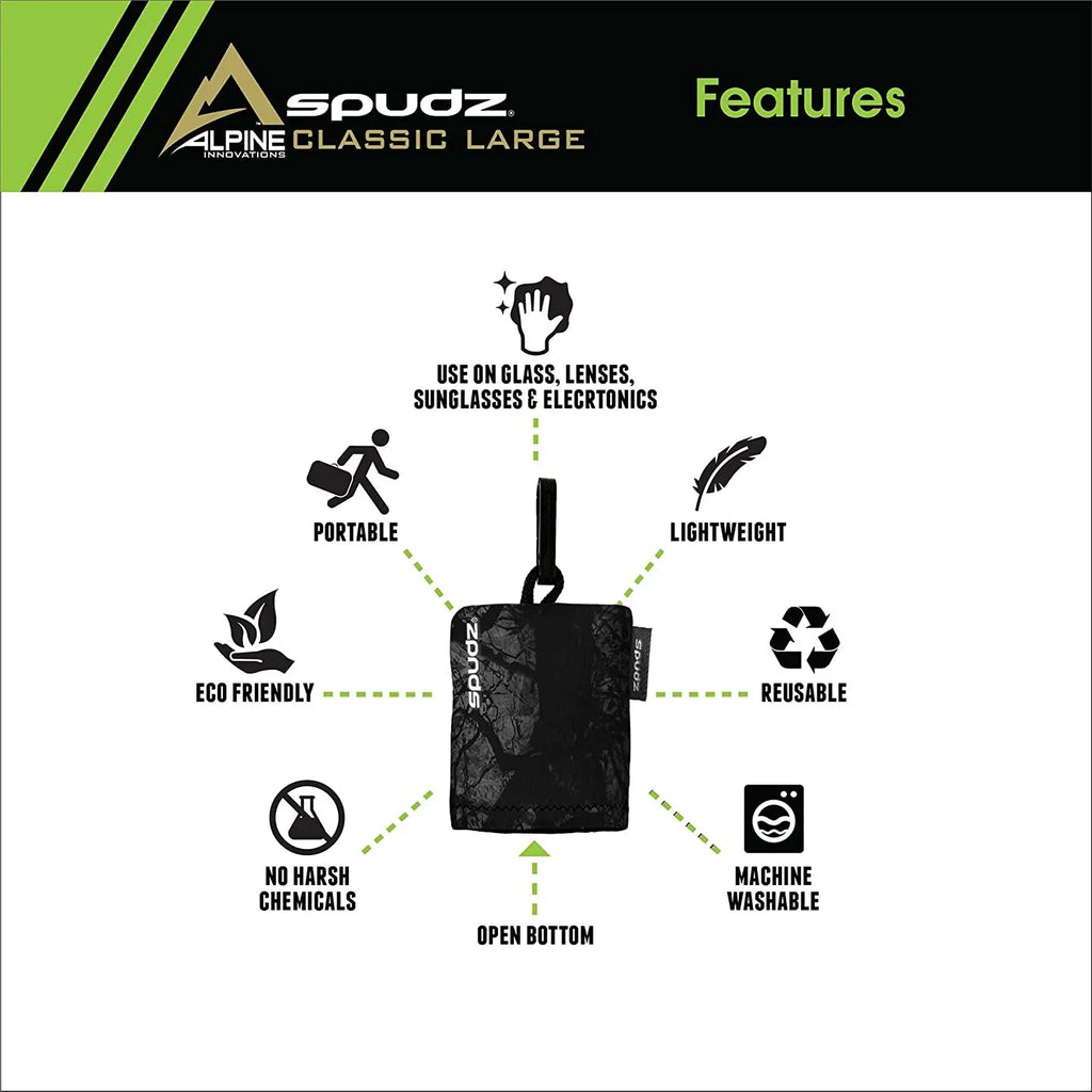 Stealth Open Shadow| x SPUDZ and Bottom Classic | Lens Inches textile 10 Microfiber Screen | | Cleaner Cleaner 10