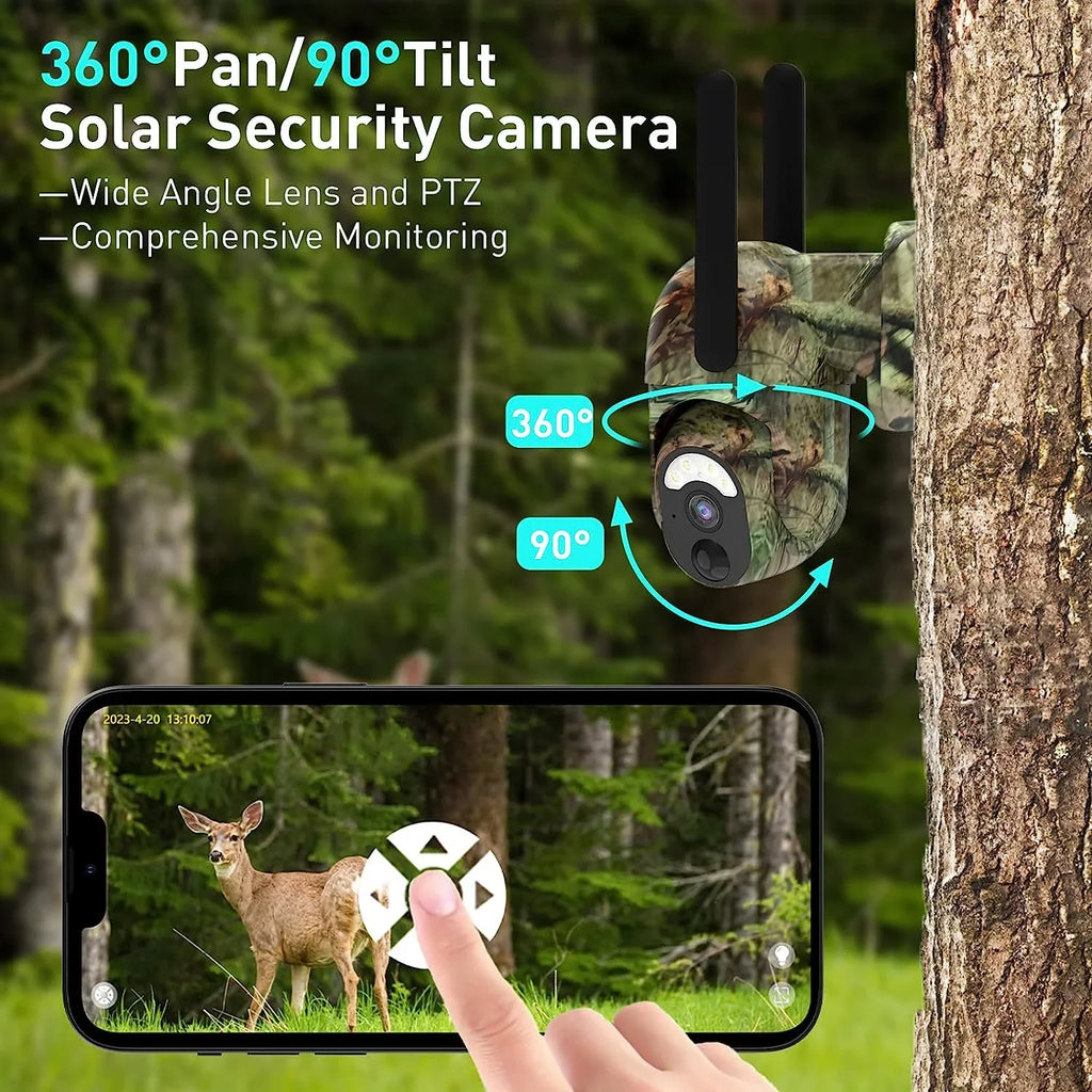 Hunting with 355°View Trial Vision 1080p Tilt with Night Soliom Pan Outdoor LTE Camera SIM Cellular S50 3G/4G Card,Wireless Cameras