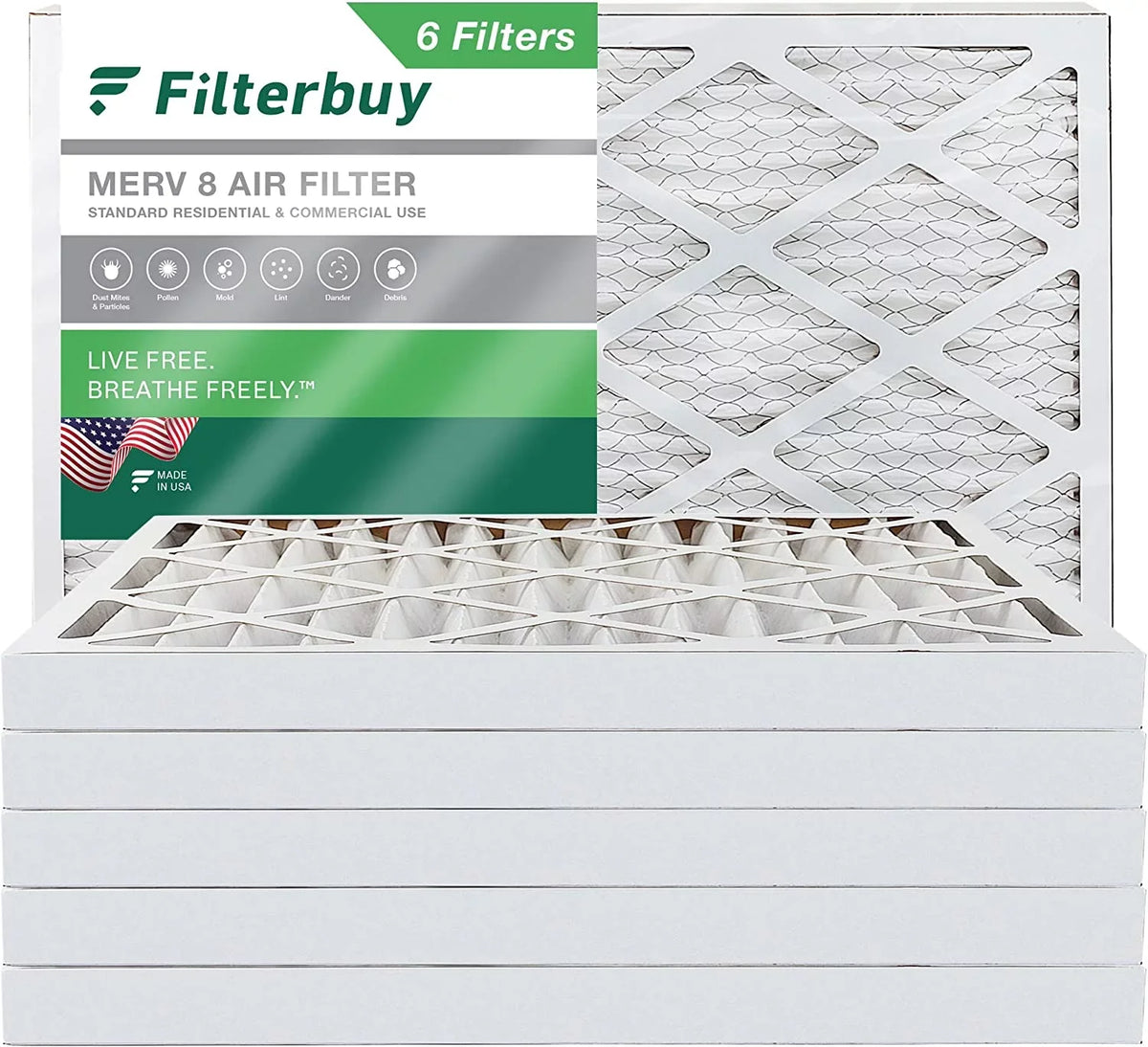 Pleated (6-Pack) 8 16x36x2 HVAC AC MERV Furnace oxygen Filters Filterbuy