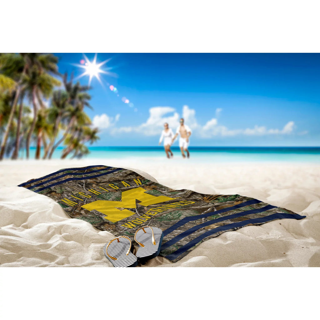Beach Wolverines Northwest 30"x 60" The Group Stripes Michigan Towel Three