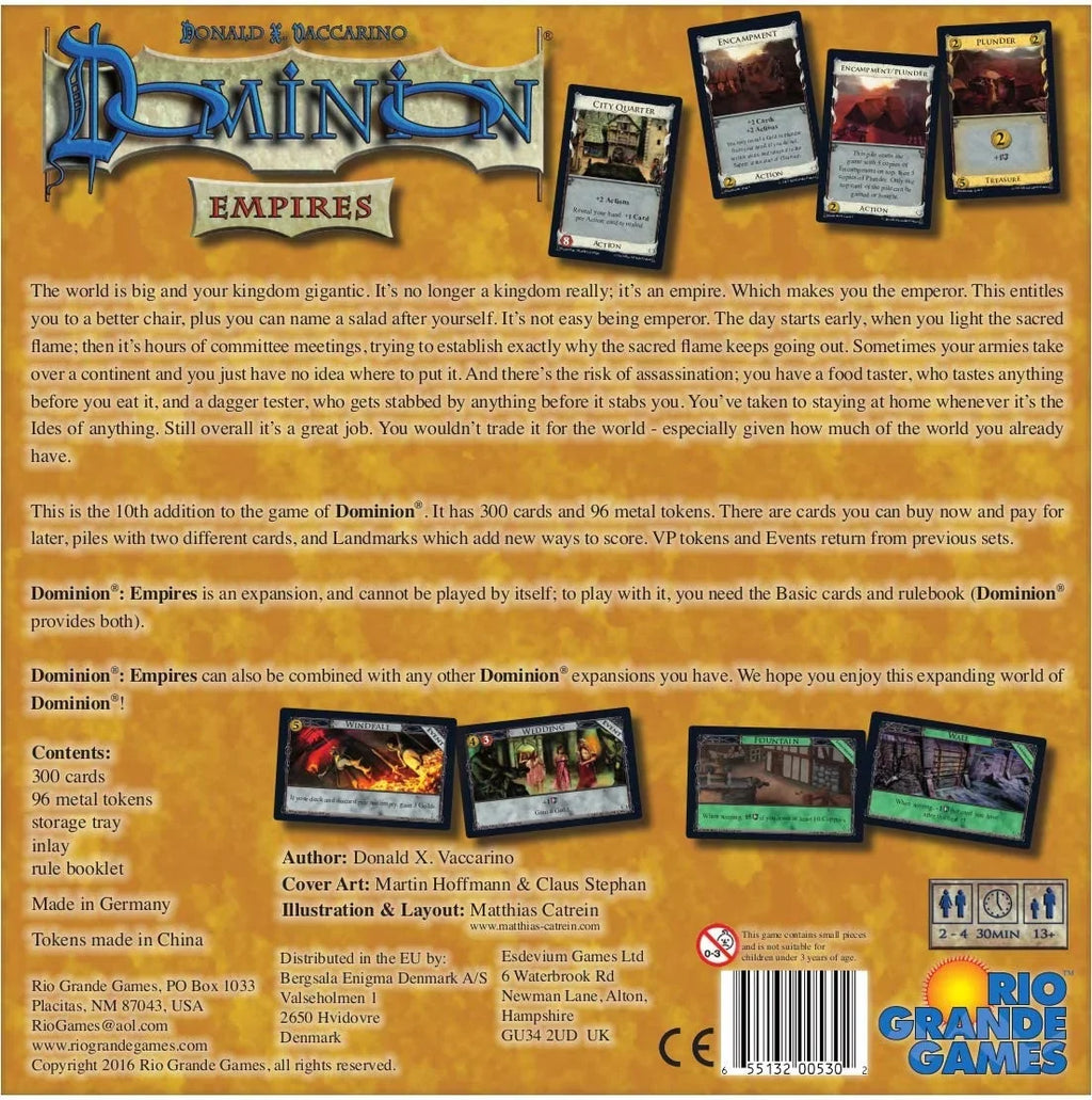 Games Rio Empires Game Board by Dominion: Grande Expansion,