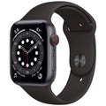 Watch Aluminum Space Black (2020) Case - Pre-Owned GPS Gray 6 Fair Refurbished Unlocked Sport - Series Cellular 44mm Apple Band + -