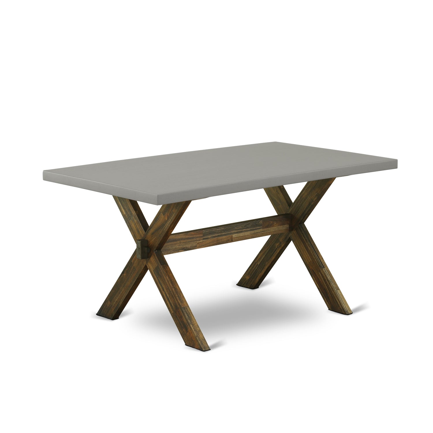 Tufted HomeStock 7-Pc Kitchen French Cement Button Seat Chairs Legs Living Country Top Set-Limelight Hardwood With & - Back & Parson Linen Fabric Table Room