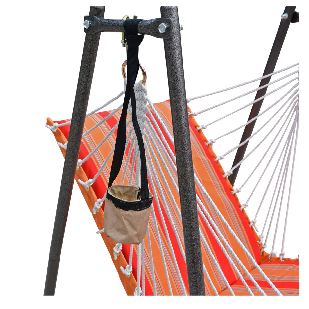 Collection Stand with The Chair Hammock and Acrylic Hamptons Soft 64" Comfort Red Orange