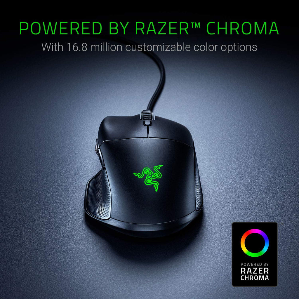 Lighting][7 DPI Buttons][Mechanical Switches] Basilisk Essential Optical Mouse - Razer Gaming Programmable RGB [6400 Sensor][Chroma