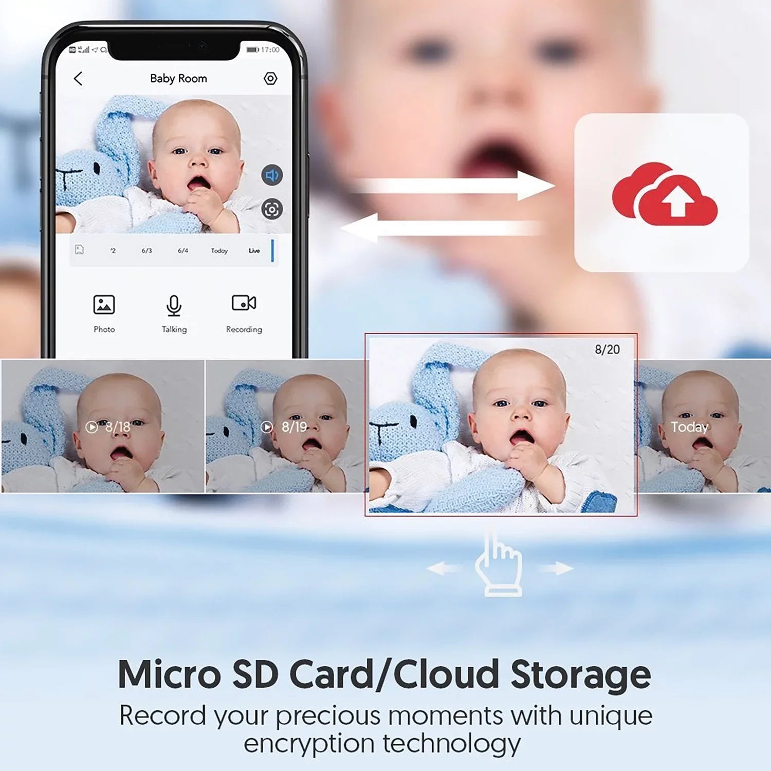 Victure Indoor WiFi Monitor, Smart Baby Camera Night White Security Vision, Color Home with 1080P
