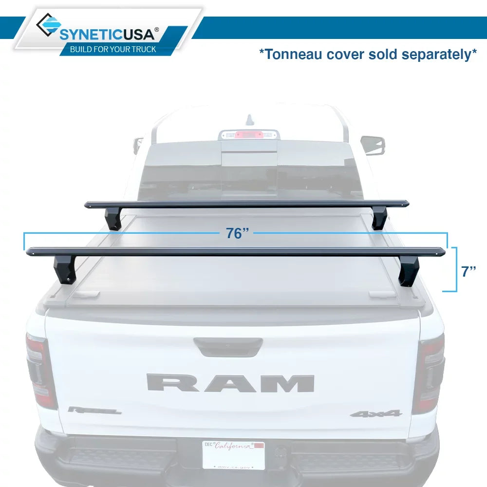 Titan Duty Syneticusa HD Ram Truck Cargo Crossbar Adjustable Bed Towers Tundra Compatible Silverado with F150 Rack Heavy