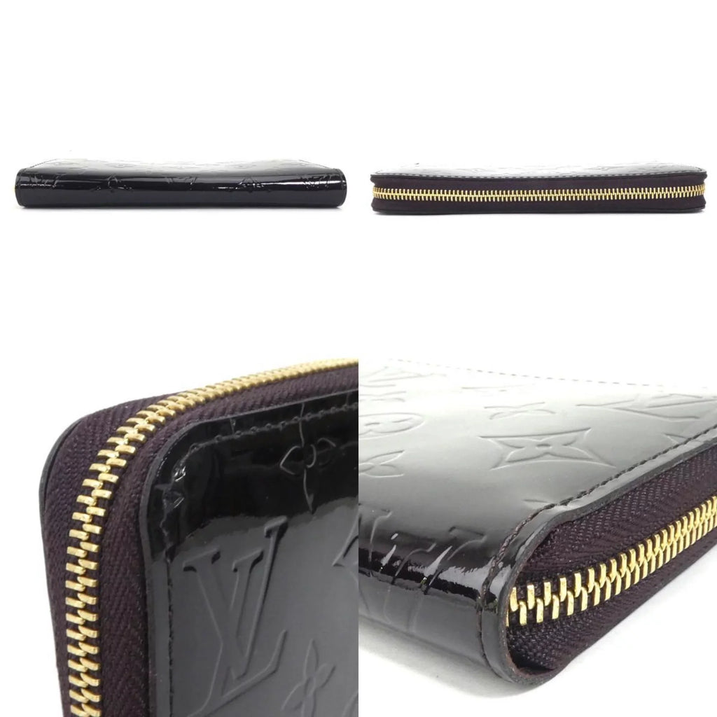 Louis Unisex Verni Vuitton Monogram Amaranto LOUIS VUITTON Zipper M93522 Round Long Pre-Owned (Good) Wallet Zippy