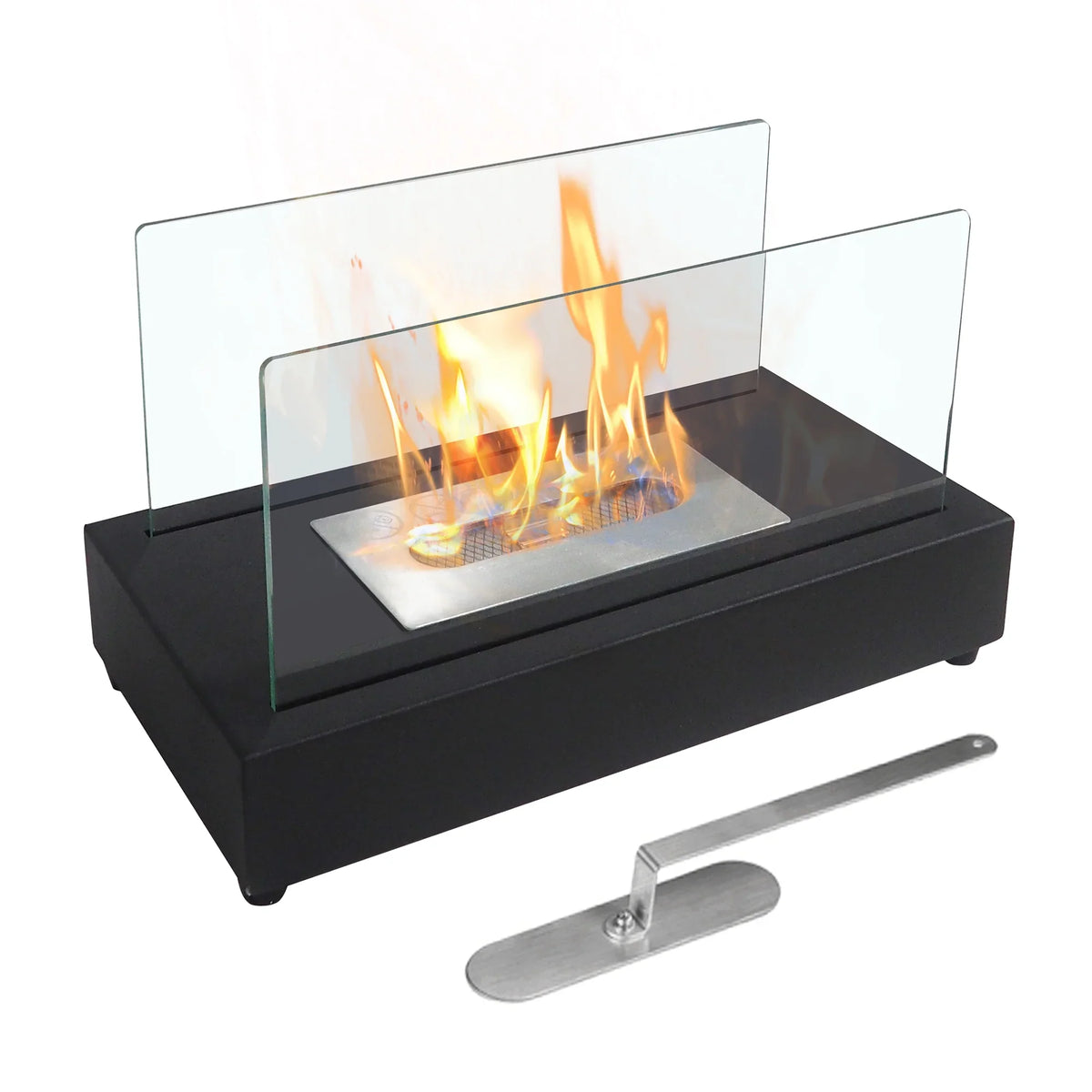 x 13.98''L Ventless Flame Outdoor W Ethanol 7.1'' Bio x Fireplace Guard Tabletop 8''H Metal Skypatio with